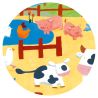 PUZZLE SILHOUETTE - LA VACHE À LA FERME - 24 PIÈCES - DJECO