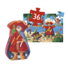 Le Pirate et son Trésor - Puzzle Silhouette - 36 Pièces - DJECO