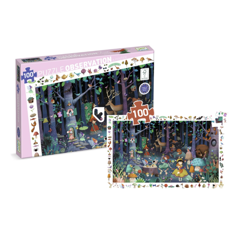 La Forêt enchantée - Puzzle d'Observation - 100 Pièces - DJECO