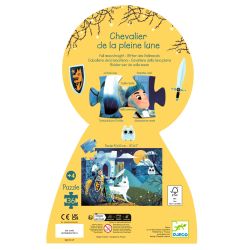 PUZZLE SILHOUETTE - LE CHEVALIER DE LA PLEINE LUNE - 36 PIÈCES - DJECO