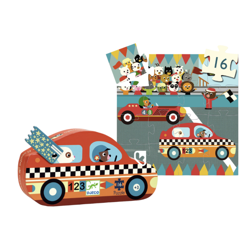 Le Bolide - Puzzle SIlhouette - 16 Pièces - DJECO