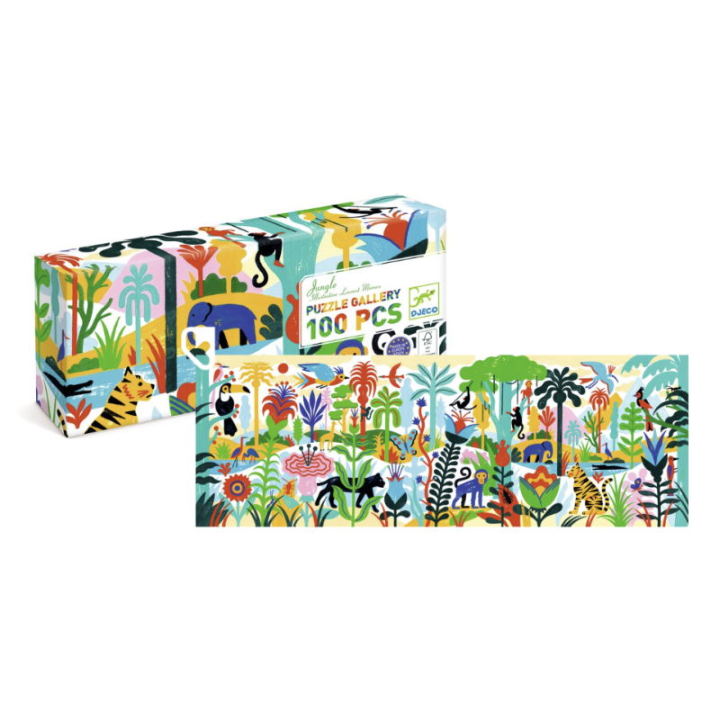 Jungle - Puzzle Gallery - 100 Pièces - DJECO