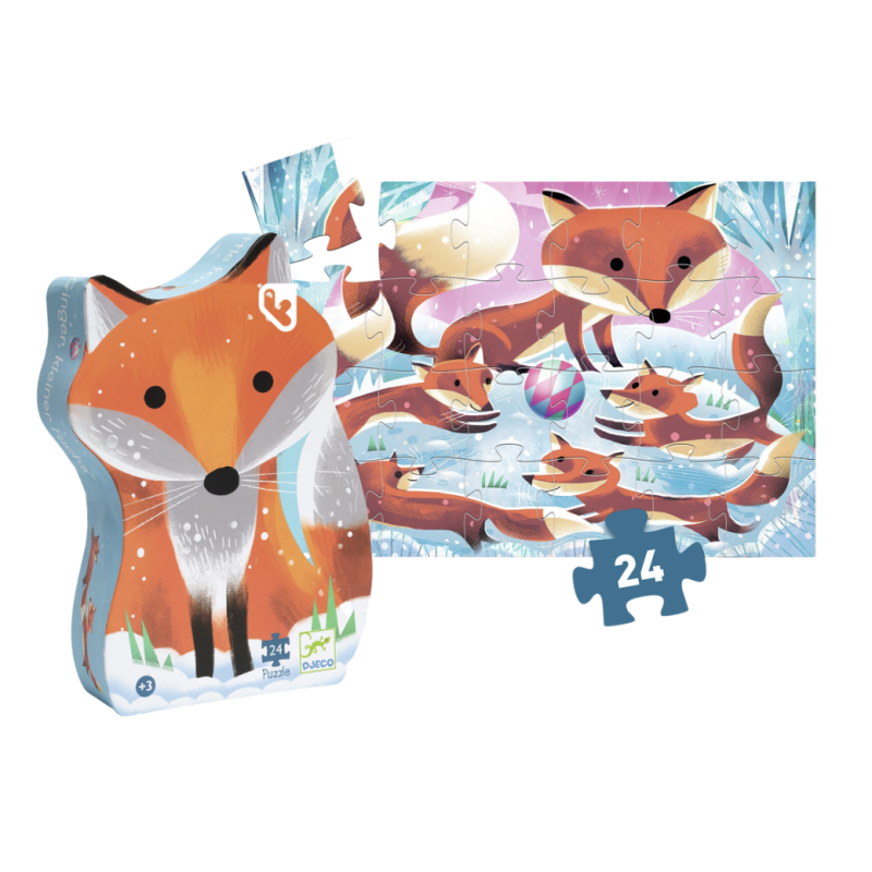 Ginger, petit renard - Puzzle silhouette - 24 Pièces - DJECO