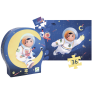 Un Astronaute dans la Lune - Puzzle Silhouette - 36 Pièces - DJECO
