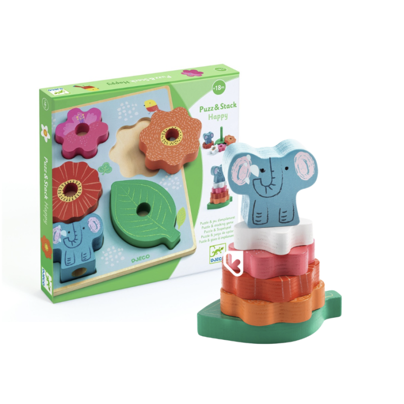 Puzz & Stack happy - Puzzle relief - DJECO