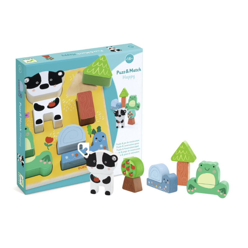 Puzz & Match happy - Puzzle relief - DJECO
