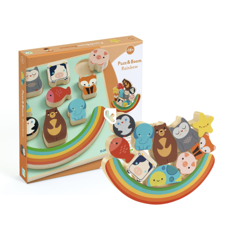 Puzz & Boom rainbow - Puzzle relief - DJECO