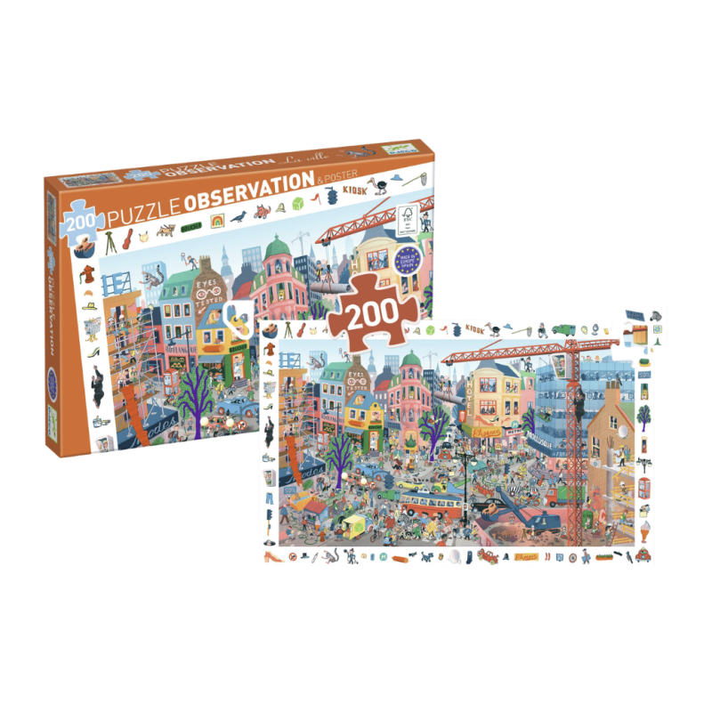 La Ville - Puzzle d'Observation - 200 Pièces - DJECO