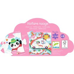 Voiture Nuage - Puzzle silhouette - 16 PIÈCES - DJECO