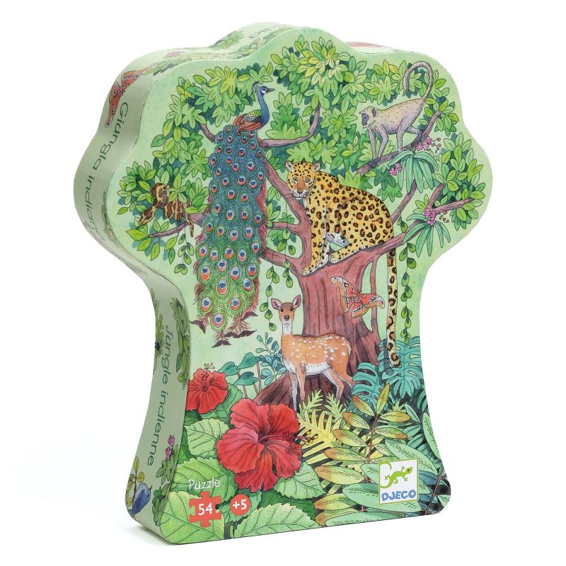 Jungle indienne - Puzzle silhouette - 54 Pièces - DJECO