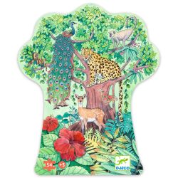 Jungle indienne - Puzzle silhouette - 54 Pièces - DJECO