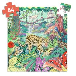 Jungle indienne - Puzzle silhouette - 54 Pièces - DJECO