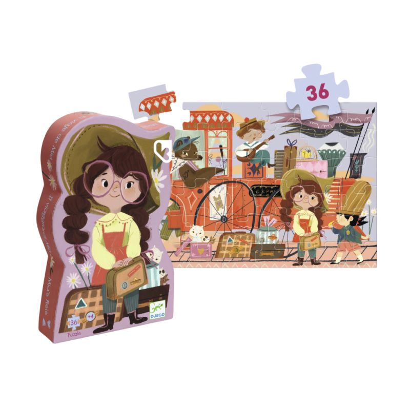 Le Voyage de Mia - Puzzle silhouette - 36 PIÈCES - DJECO