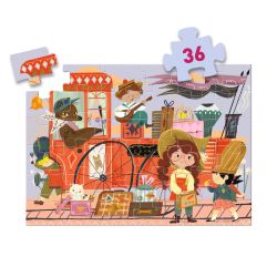 Le Voyage de Mia - Puzzle silhouette - 36 PIÈCES - DJECO