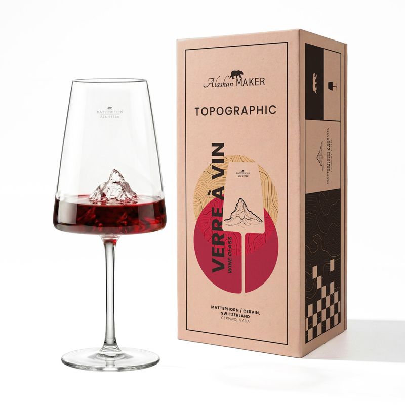 COFFRET VERRE À VIN - MONT MATTERHORN - ALASKAN MAKER