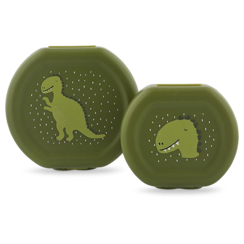 Set de 2 Boîtes à goûter avec clip - MR DINO - TRIXIE