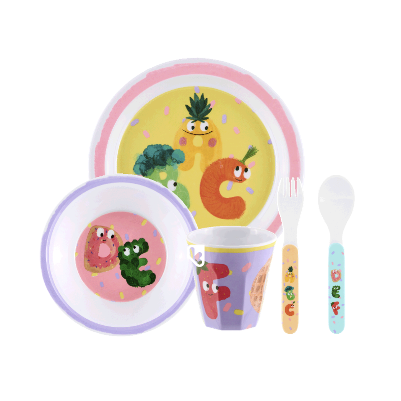Coffret repas enfant - ABCdaire - DERRIÈRE LA PORTE