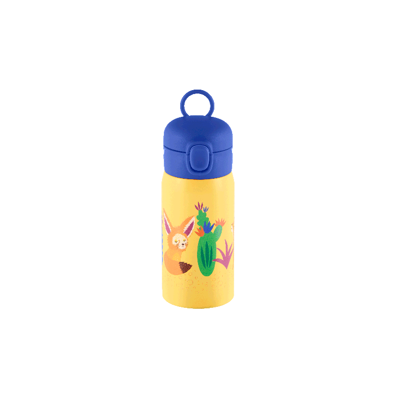 Gourde isotherme avec paille MINUS - Désert - DERRIÈRE LA PORTE