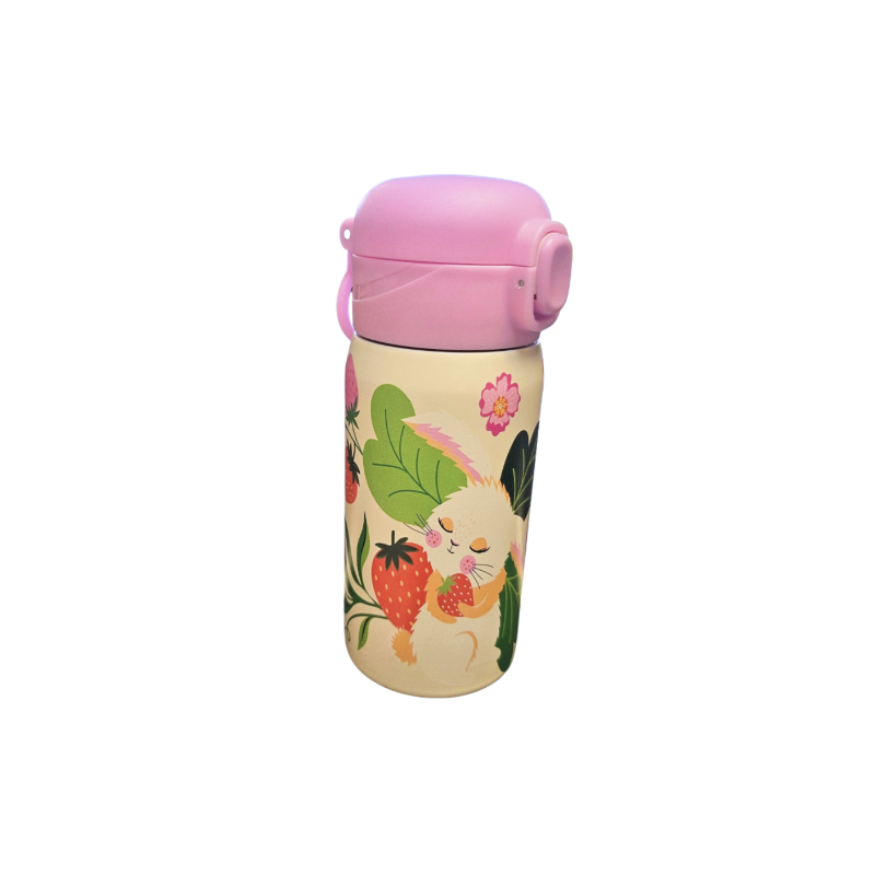Gourde isotherme avec paille MINUS - FRUITY PARTY - DERRIÈRE LA PORTE