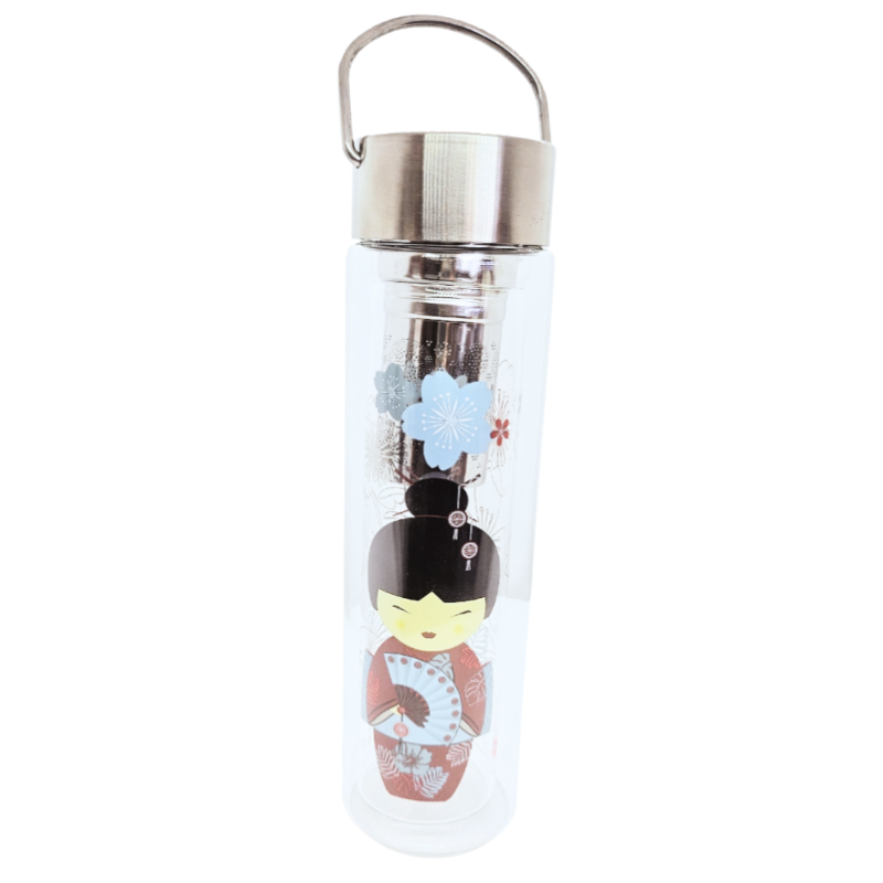 Bouteille en verre avec infuseur 400ml - Geisha - EIGENART