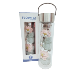 Bouteille en verre avec infuseur 400ml - Padma - EIGENART