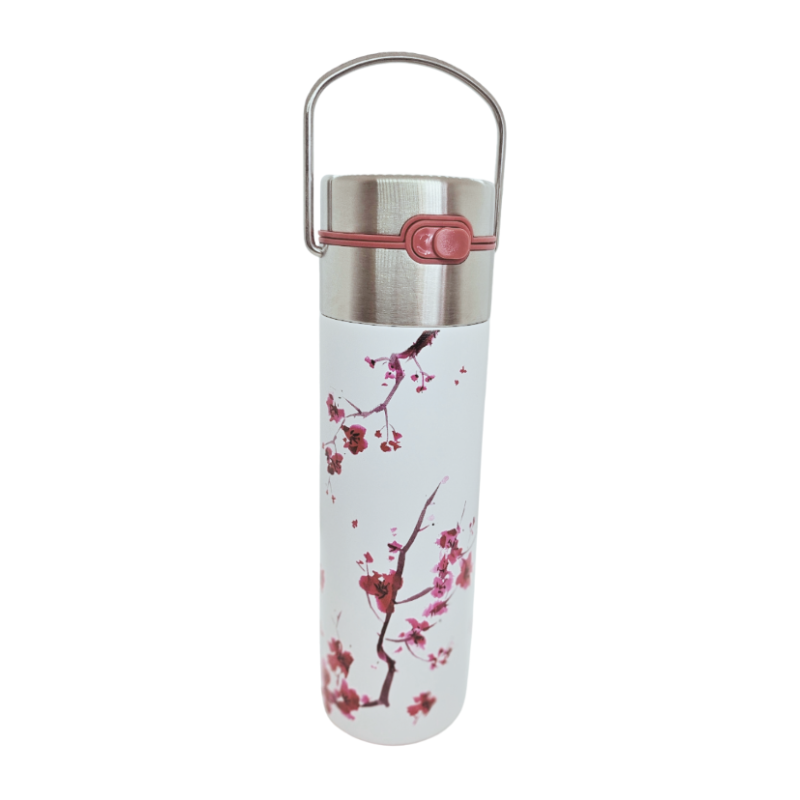 Bouteille thermos en INOX isotherme avec infuseur 500ml - Cherry Blossom - EIGENART