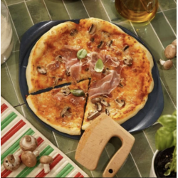 LE FORMIDABLE PLAT À PIZZA AVEC COUTEAU - MYRTILLE - COOKUT