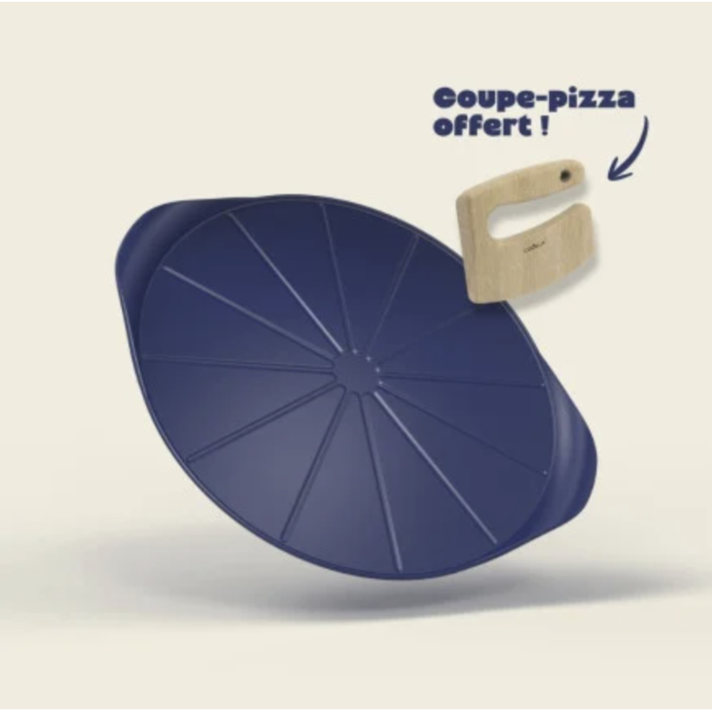 LE FORMIDABLE PLAT À PIZZA AVEC COUTEAU - MYRTILLE - COOKUT