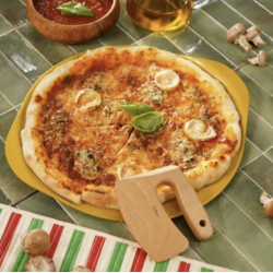 LE FORMIDABLE PLAT À PIZZA AVEC COUTEAU - MANGUE - COOKUT