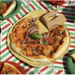 LE FORMIDABLE PLAT À PIZZA AVEC COUTEAU - MANGUE - COOKUT
