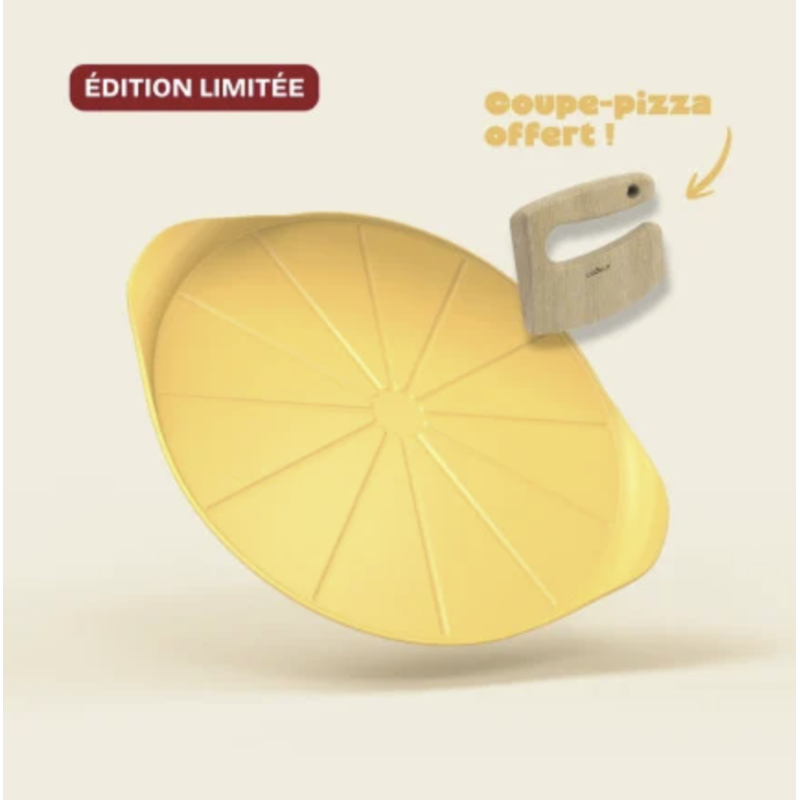 LE FORMIDABLE PLAT À PIZZA AVEC COUTEAU - MANGUE - COOKUT