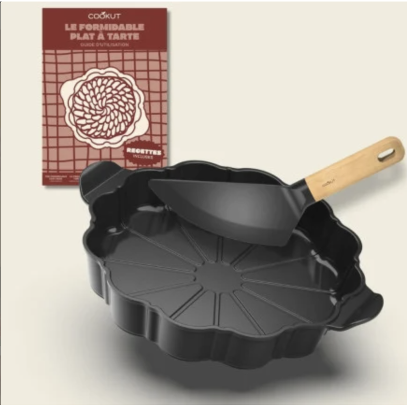 LE FORMIDABLE PLAT À TARTE AVEC COUTEAU - GRAPHITE - COOKUT