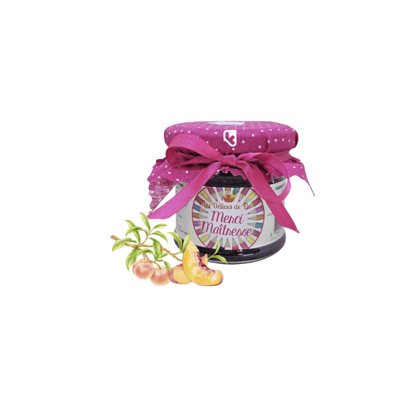 CONFITURE PÊCHE DE VIGNE 130G - MERCI MAÎTRESSE - LES DÉLICES DE FLO