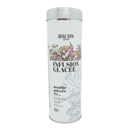 INFUSION GLACÉE MENTHE POIVRÉE - BOÎTE RONDE 65G - QUAI SUD