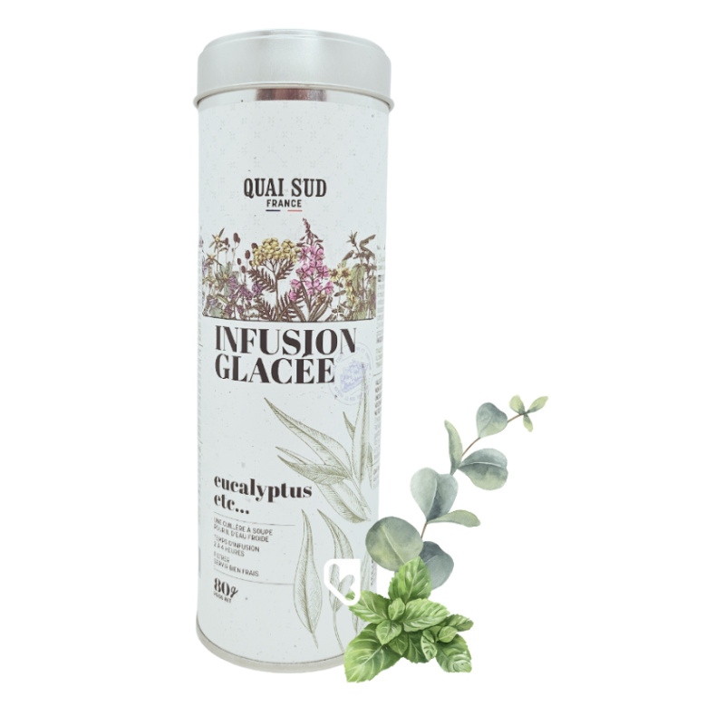 INFUSION GLACÉE EUCALYPTUS - BOÎTE RONDE 80G - QUAI SUD