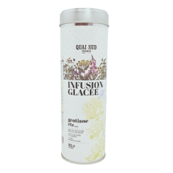 INFUSION GLACÉE GENTIANE - BOÎTE RONDE 80G - QUAI SUD