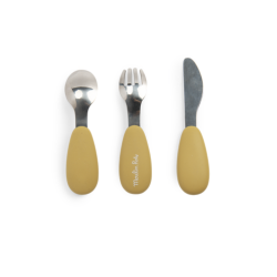 SET COUVERTS SILICONE TROIS PETITS LAPINS - MOULIN ROTY