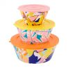SALADIER TAITIC (SET DE 3 + COUVERCLES) - TOUCAN - DERRIERE LA PORTE