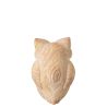 HIBOU IMITATION BOIS POLYRÉSINE BEIGE S - J-LINE