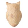 HIBOU IMITATION BOIS POLYRÉSINE BEIGE L - J-LINE