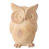 HIBOU IMITATION BOIS POLYRÉSINE BEIGE L - J-LINE