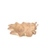 PLAT DÉCO FEUILLE + OISEAU BEIGE S - J-LINE