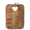PLANCHE À DÉCOUPER COEUR + ÉCORCE NATURELLE L - J-LINE