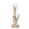 DOUBLE VASE SUR BASE RACINE VERRE 30X30X69CM - J-LINE