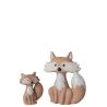 RENARD GRÈS ABRICOT /BLANC 29X12.5X34.5CM - J-LINE