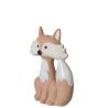 RENARD GRÈS ABRICOT /BLANC 29X12.5X34.5CM - J-LINE