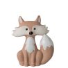 RENARD GRÈS ABRICOT /BLANC 29X12.5X34.5CM - J-LINE
