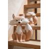 RENARD GRÈS ABRICOT /BLANC 29X12.5X34.5CM - J-LINE