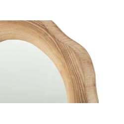 MIROIR MURAL COTELÉ PAULOWNIA NATUREL S 45X42X6CM - J-LINE