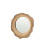 MIROIR MURAL COTELÉ PAULOWNIA NATUREL S 45X42X6CM - J-LINE